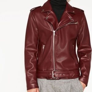 Red Zara biker jacket